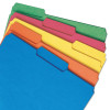 Interior File Folders, 1/3-Cut Tabs: Assorted, Letter Size, 0.75" Expansion, Assorted Colors, 100/Box