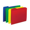 Top Tab Poly Colored File Folders, 1/3-Cut Tabs: Assorted, Letter Size, 0.75" Expansion, Assorted Colors,12/Pack