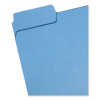 Supertab Colored File Folders, 1/3-Cut Tabs: Assorted, Letter Size, 0.75" Expansion, 11-Pt Stock, Blue, 100/Box