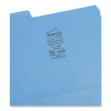 Supertab Colored File Folders, 1/3-Cut Tabs: Assorted, Letter Size, 0.75" Expansion, 11-Pt Stock, Blue, 100/Box