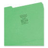 Reinforced Top Tab Colored File Folders, 1/3-Cut Tabs: Assorted, Letter Size, 0.75" Expansion, Green, 100/Box