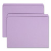 Reinforced Top Tab Colored File Folders, Straight Tabs, Letter Size, 0.75" Expansion, Lavender, 100/Box