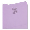Reinforced Top Tab Colored File Folders, 1/3-Cut Tabs: Assorted, Letter Size, 0.75" Expansion, Lavender, 100/Box