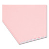 Reinforced Top Tab Colored File Folders, Straight Tabs, Letter Size, 0.75" Expansion, Pink, 100/Box