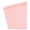 Reinforced Top Tab Colored File Folders, Straight Tabs, Letter Size, 0.75" Expansion, Pink, 100/Box