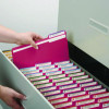 Colored File Folders, 1/3-Cut Tabs: Assorted, Letter Size, 0.75" Expansion, Red, 100/Box