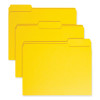 Colored File Folders, 1/3-Cut Tabs: Assorted, Letter Size, 0.75" Expansion, Yellow, 100/Box