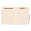 Four-Section Top Tab Classification Folders, 2/5-Cut Tab, Expands 2", 1 Divider, 4 Fasteners, Letter Size, Manila, 10/Box