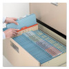 Colored Top Tab Classification Folders, 2/5-Cut Tab, Expands 2", 2 Dividers, 6 Safeshield Fasteners, Letter Size, Blue, 10/Bx