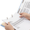 Colored Top Tab Classification Folders, 2/5-Cut Tab, Expands 2", 2 Dividers, 6 Safeshield Fasteners, Letter Size, Blue, 10/Bx