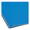 Poly Classification Folders, 2/5-Cut Tab: Right Of Center, Expands 2", 2 Dividers, 6 Fasteners, Letter Size, Blue, 10/Box