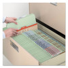 Pressboard Classification Folders, Six Safeshield Fasteners, 2/5-Cut Tabs, 2 Dividers, Letter Size, Gray-Green, 10/Box