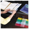 6-Section Pressboard Top Tab Pocket Classification Folders, 6 Safeshield Fasteners, 2 Dividers, Letter Size, Blue, 10/Box