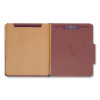 Pressboard Classification Folders, Eight Safeshield Fasteners, 2/5-Cut Tabs, 3 Dividers, Letter Size, Red, 10/Box
