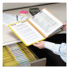 Pressboard Top Tab Classification Folder, 2/5 Tab, Expands 3", 3 Dividers, 8 Safeshield Fasteners, Letter Size, Yellow, 10/Bx
