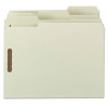 Recycled Pressboard Fastener Folders, 1/3-Cut Tab: Assorted, Expands 1", 2 Fasteners, Letter Size, Gray-Green, 25/Box