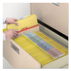 Colored Pressboard Fastener Folders, 1/3-Cut Tab: Assorted, Expands 2", 2 Safeshield Fasteners, Letter Size, Yellow, 25/Box
