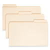 Supertab Reinforced Guide Height Top Tab Folders, 1/3-Cut Tabs: Assorted, Legal Size, 0.75" Expansion, Manila, 100/Box