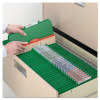 Pressboard Top Tab Classification Folders, Expands 2", 2 Dividers, 6 Safeshield Fasteners, Legal Size, Green, 10/Box