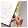 Pressboard Top Tab Pocket Classification Folders, Expands 2", 2 Dividers, 6 Safeshield Fasteners, Legal Size, Yellow, 10/Box