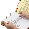 Eight-Section Pressboard Top Tab Classification Folders, 8 Safeshield Fasteners, 3 Dividers, Legal Size, Bright Red, 10/Box