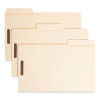 Supertab Reinforced Guide Height Fastener Folders, 1/3-Cut Tab, Expands 0.75", 2 Fasteners, Legal Size, 11-Pt Manila, 50/Box