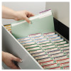 Recycled Pressboard Fastener Folders, 1/3-Cut Tabs, Two Safeshield Fasteners, 2" Expansion, Legal Size, Gray-Green, 25/Box