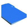 Expanding Recycled Heavy Pressboard Folders, 1/3-Cut Tabs: Assorted, Legal Size, 1" Expansion, Dark Blue, 25/Box