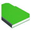 Expanding Recycled Heavy Pressboard Folders, 1/3-Cut Tabs: Assorted, Legal Size, 1" Expansion, Green, 25/Box