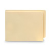 Heavyweight Manila End Tab Pocket Folders, Interior Front Panel Pocket, Straight Tabs, Letter Size, 11-Pt Manila, 50/Box