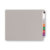 Shelf-Master Reinforced End Tab Colored Folders, Straight Tabs, Letter Size, 0.75" Expansion, Gray, 100/Box