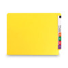 Shelf-Master Reinforced End Tab Colored Folders, Straight Tabs, Letter Size, 0.75" Expansion, Yellow, 100/Box