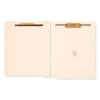 Manila End Tab Classification Folders, 2" Expansion, 1 Divider, 4 Fasteners, Letter Size, Manila Exterior, 10/Box