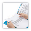 Colored End Tab Classification Folders, Straight Tab, Expands 2", 2 Dividers, 6 Fasteners, Letter Size, Blue, 10/Box