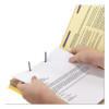 End Tab Pressboard Classification Folders, Expands 2", 2 Dividers, 6 Safeshield Fasteners, Legal Size, Yellow, 10/Box