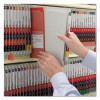 End Tab Pressboard Classification Folders, Expands 2", 1 Divider, 4 Safeshield Fasteners, Legal Size, Gray-Green, 10/Box
