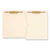 Heavyweight Manila End Tab Fastener Folders With Pocket, Straight Tab, Expands 0.75", 2 Fasteners, Letter Size, Manila, 50/Bx