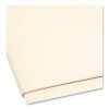 Heavyweight Manila End Tab Fastener Folders With Pocket, Straight Tab, Expands 0.75", 2 Fasteners, Letter Size, Manila, 50/Bx
