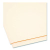 Heavyweight Manila End Tab Fastener Folders With Pocket, Straight Tab, Expands 0.75", 2 Fasteners, Letter Size, Manila, 50/Bx