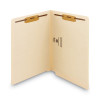 Reinforced End Tab Fastener Folders With Antimicrobial Protection, Expands 0.75", 2 Fasteners, Letter Size, Manila, 50/Box
