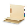 Fastener Folder With Divider, Straight Tab, Expands 0.75", 1 Divider, 4 Fasteners, Letter Size, Manila, 50/Box