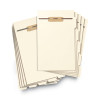 Stackable Folder Dividers With Fasteners, End Tab: 1/5-Cut, 1 Fastener, Legal Size, Manila, 4 Dividers/Set, 50 Sets/Pack