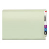 End Tab Pressboard Classification Folders, Two Safeshield Coated Fasteners, 1" Expansion, Legal Size, Gray-Green, 25/Box