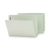 End Tab Pressboard Classification Folders, Two Safeshield Coated Fasteners, 1" Expansion, Legal Size, Gray-Green, 25/Box