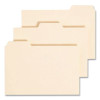 Recycled Blank Top Tab File Guides, 1/3-Cut Top Tab, Blank, 8.5 X 11, Manila, 100/Box