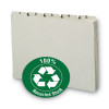 100% Recycled Daily Top Tab File Guide Set, 1/5-Cut Top Tab, 1 To 31, 8.5 X 11, Green, 31/Set