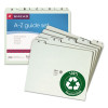 Alphabetic Top-Tab Indexed File Guide Set, 1/5-Cut Top Tab, A To Z, 8.5 x 11, Green, 25/Set