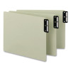 100% Recycled End Tab Pressboard Guides With Metal Tabs, 1/3-Cut End Tab, Blank, 8.5 X 14, Green, 50/Box