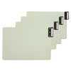 100% Recycled End Tab Pressboard Guides With Metal Tabs, 1/3-Cut End Tab, Blank, 8.5 X 14, Green, 50/Box
