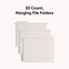 Fastab Hanging Folders, Letter Size, 1/3-Cut Tabs, White, 20/Box